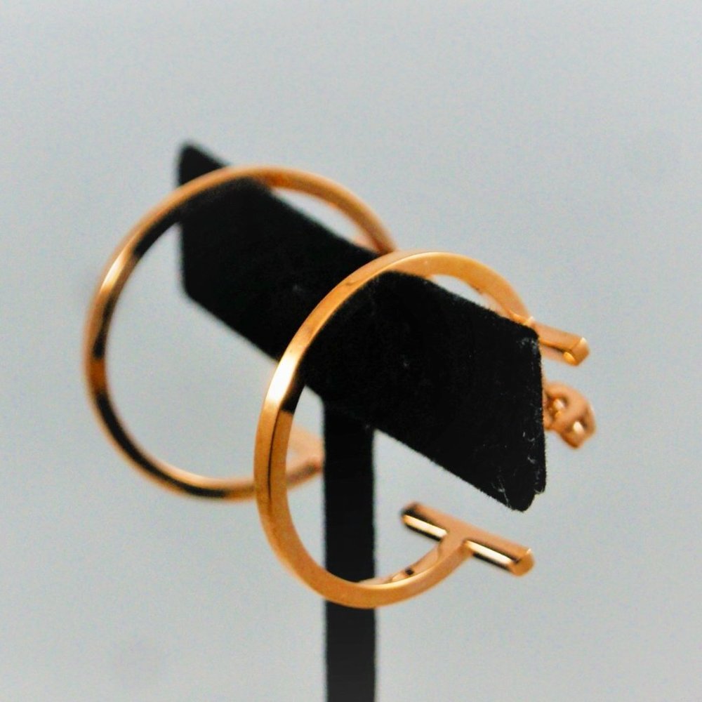 Cut Hoop Earrings | Rose Gold - New!